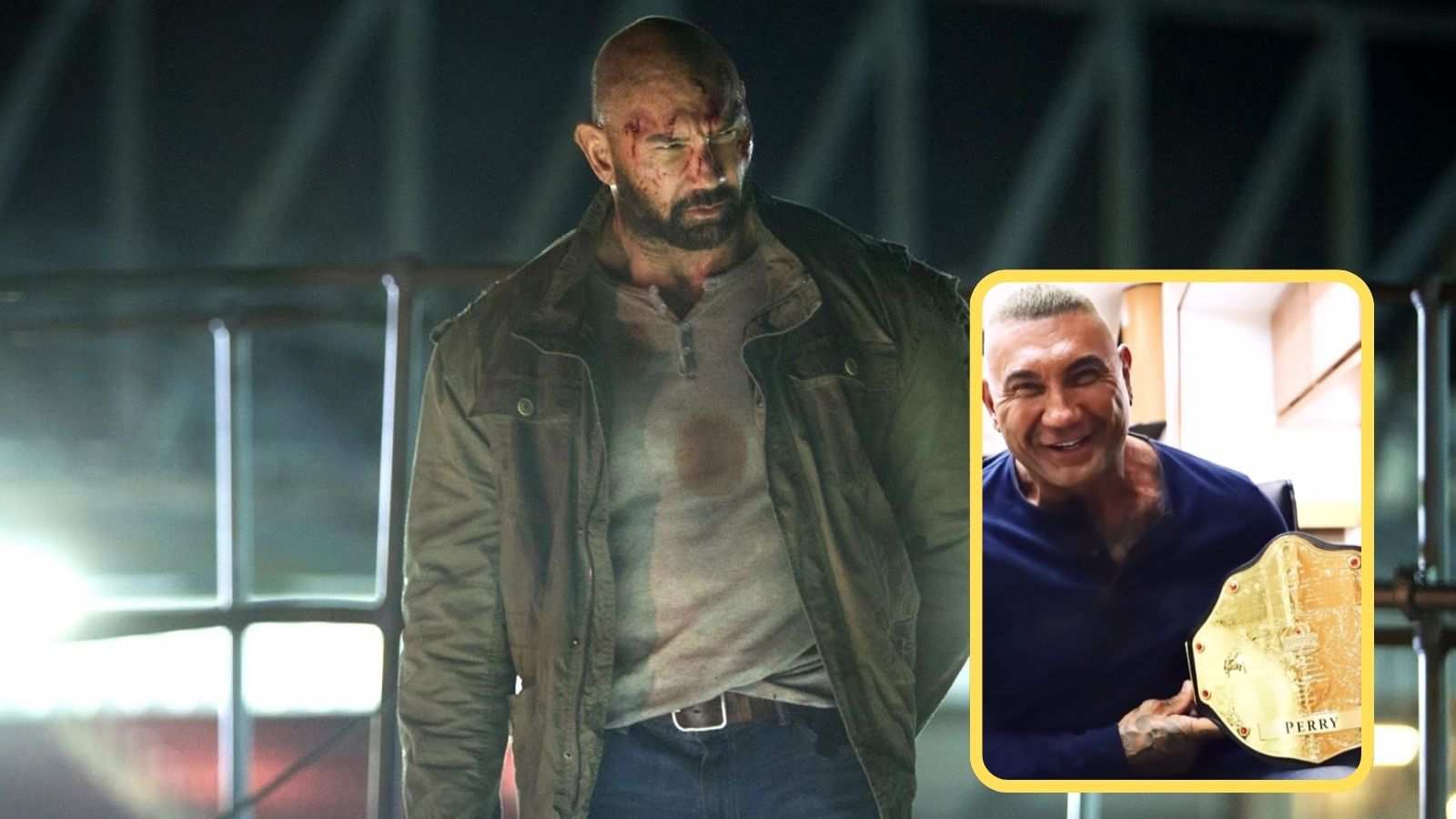 Dave Bautista GIFTS custom WWE World Championship to ‘The Killer’s Game’ director as token of respect 