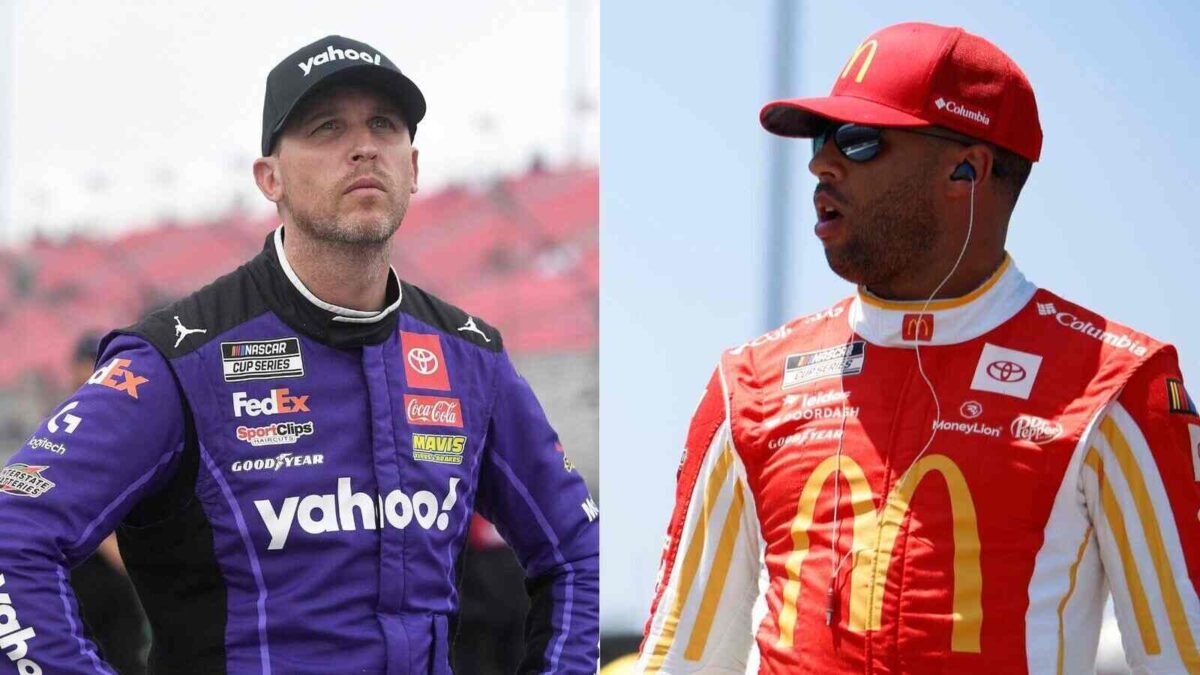 Denny Hamlin and Bubba Wallace