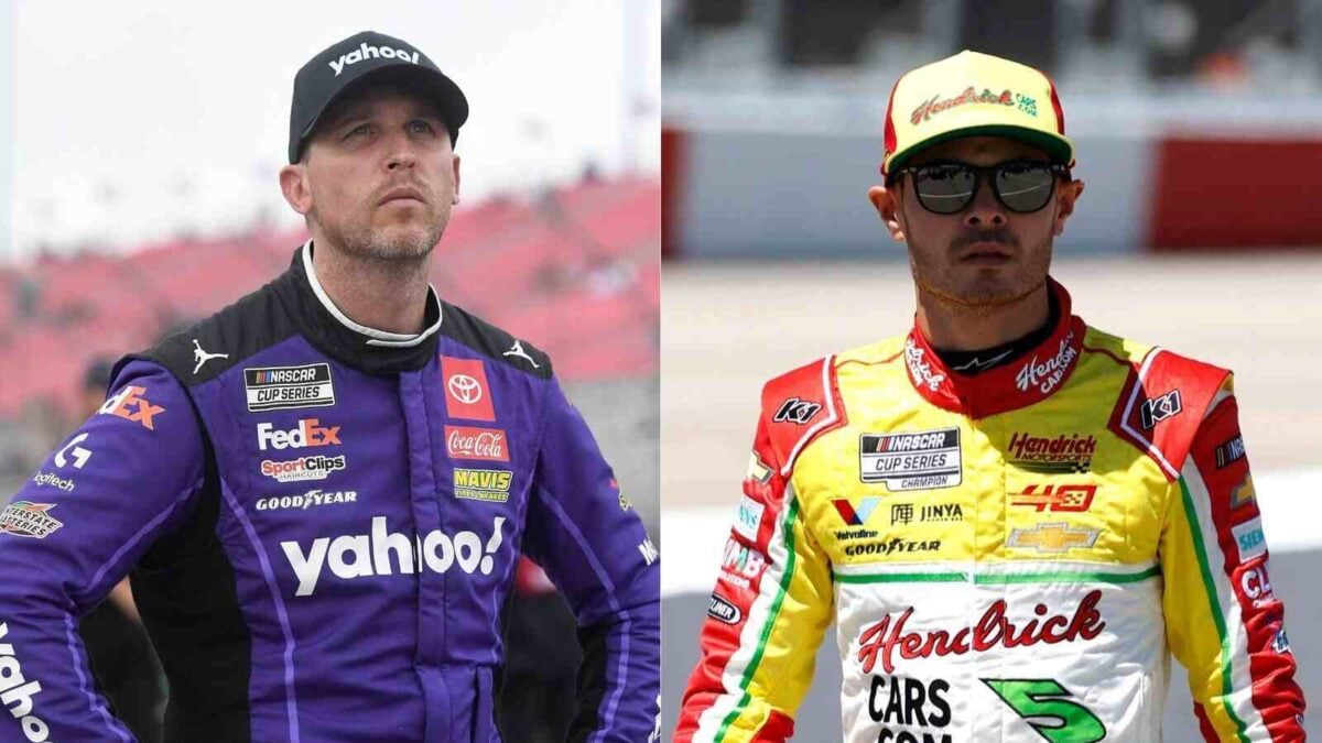 Denny Hamlin and Kyle Larson