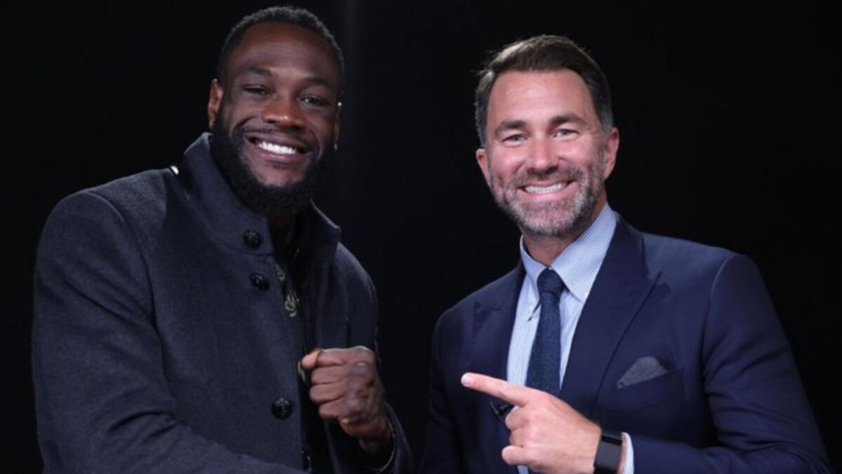 Deontay Wilder and Eddie Hearn 