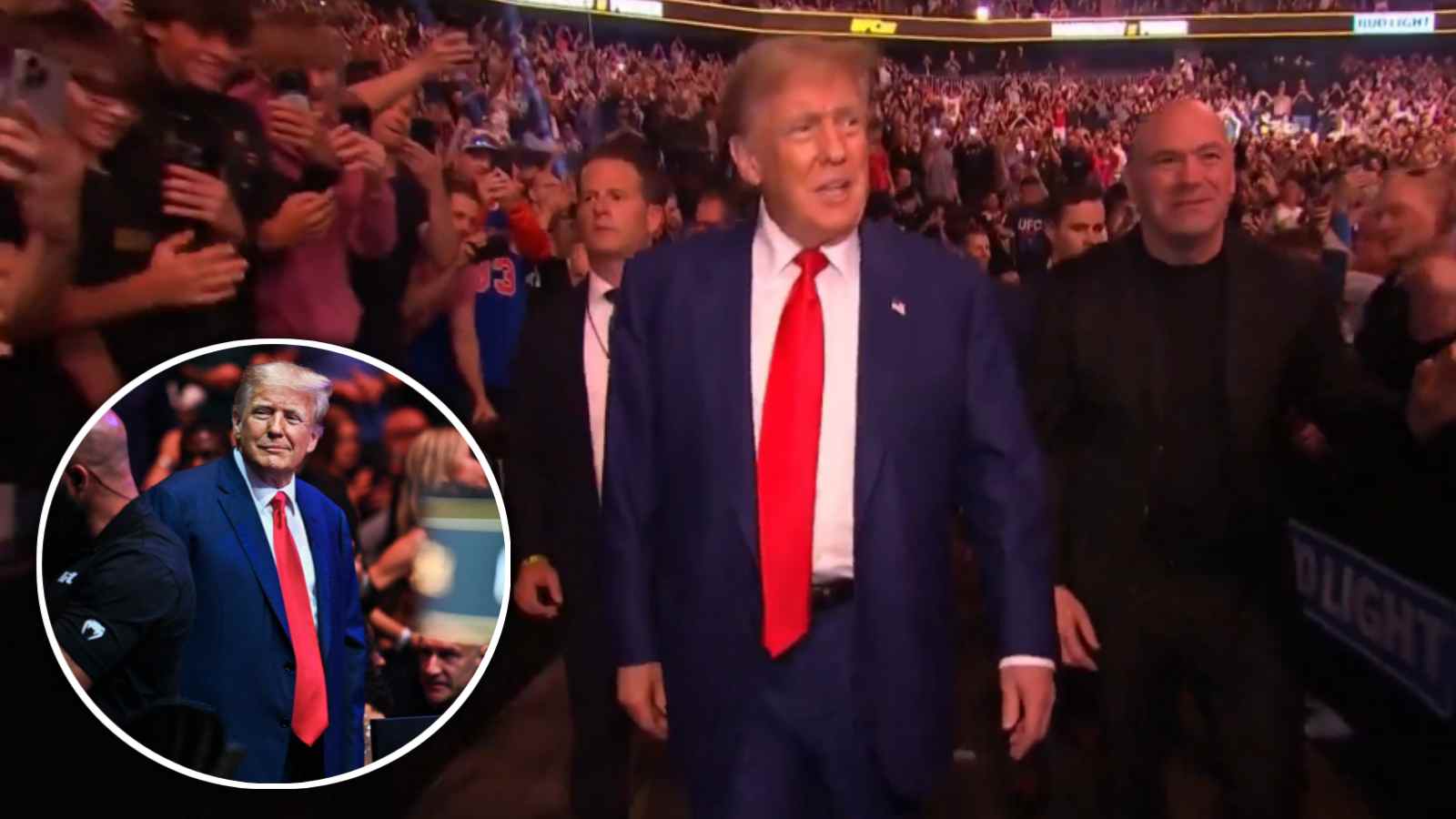 “No belt? No handcuffs?” – Convicted Donald Trump gets hero’s welcome at UFC 302 in wild walkout with Dana White