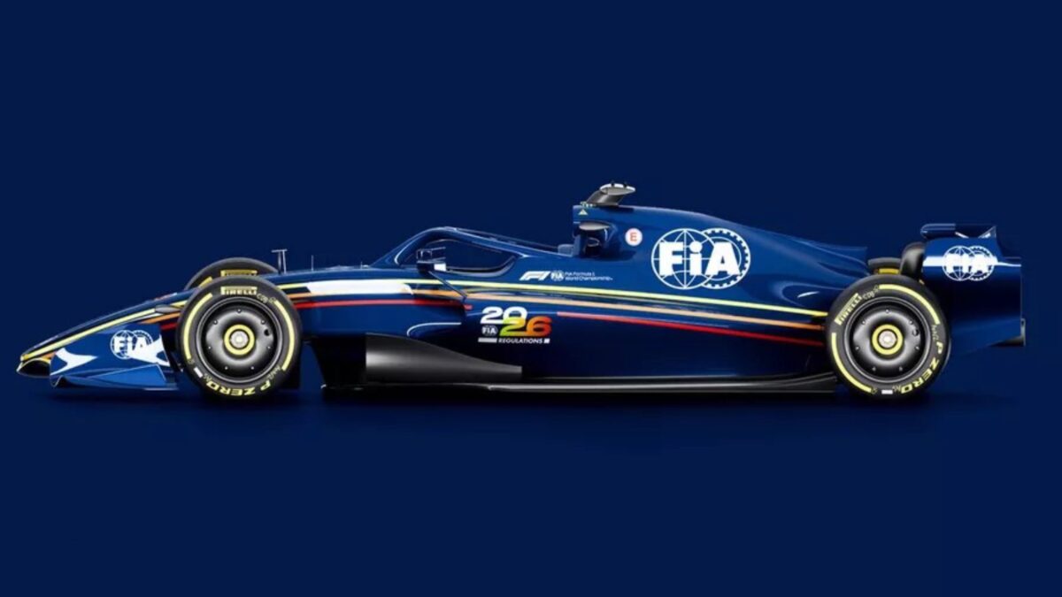 F1 2026 chassis render side view (via Formula 1)