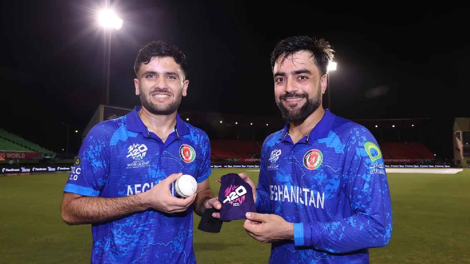 Fazalhaq Farooqi and Rashid Khan lighten up T20 World Cup with some classic banter