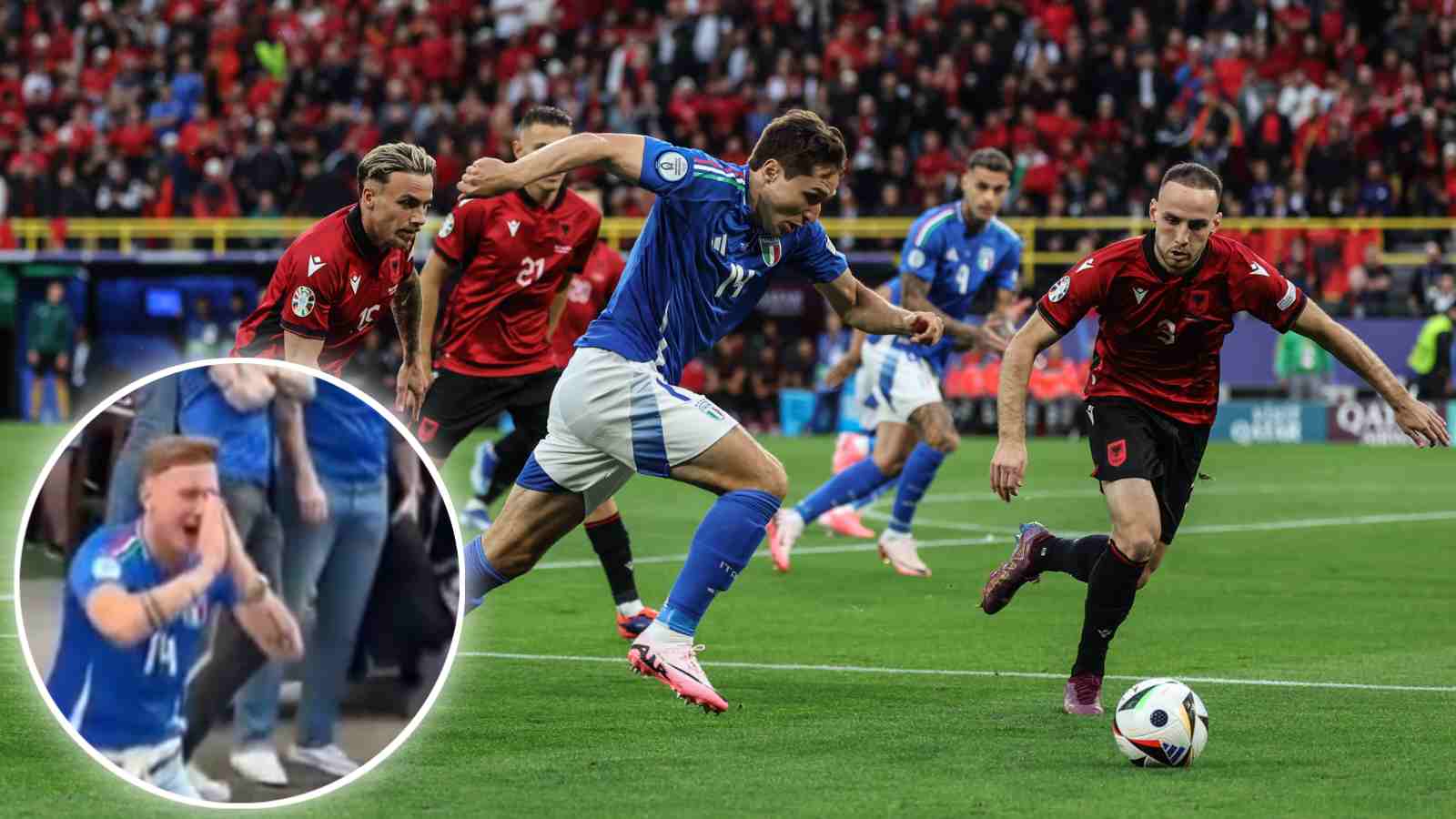 WATCH: ‘Hilarious’ Albanian fans bizarrely snapped spaghetti in two halves in front of Italian fans before their Euro encounter