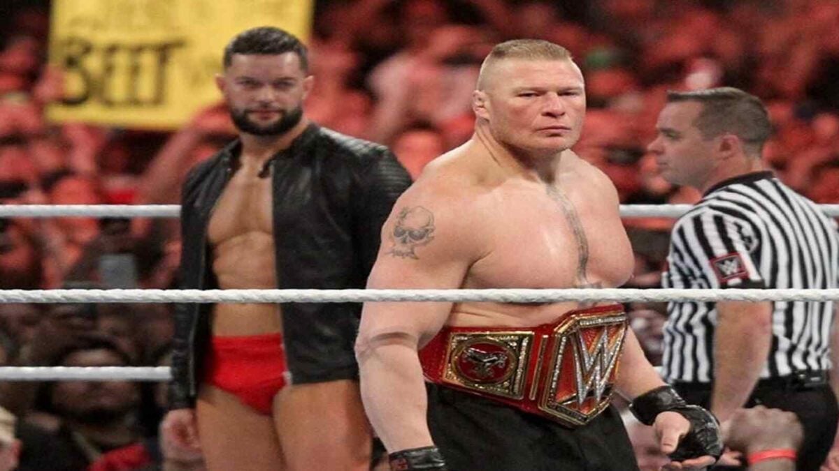 Finn Balor and Brock Lesnar 