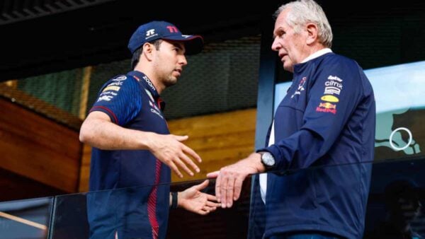 Helmut Marko with Sergio Perez