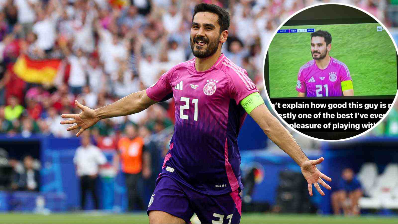 Jack Grealish has a special message for Ilkay Gundogan after his Euro heroics against Hungary