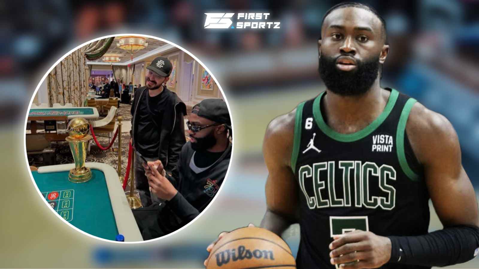 Jaylen Brown takes NBA Finals MVP trophy along to casino to celebrate historic win