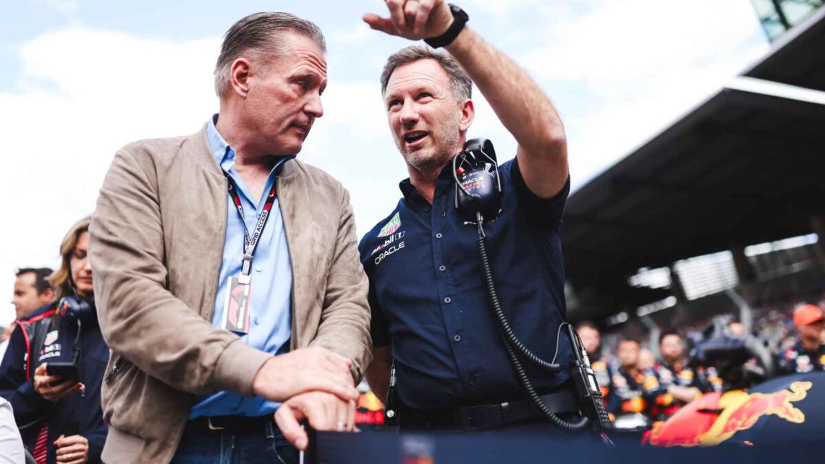 Jos Verstappen and Christian Horner