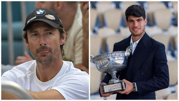 Juan Carlos Ferrero(L), Carlos Alcaraz(R)