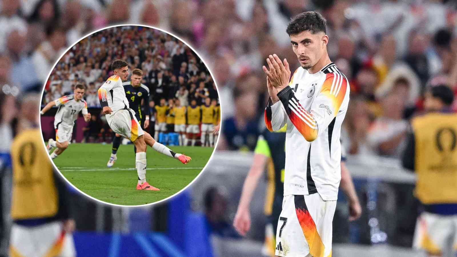 WATCH: ‘Gritty’ Kai Havertz gets a standing ovation from German fans after scintillating performance against Scotland in Euro opener