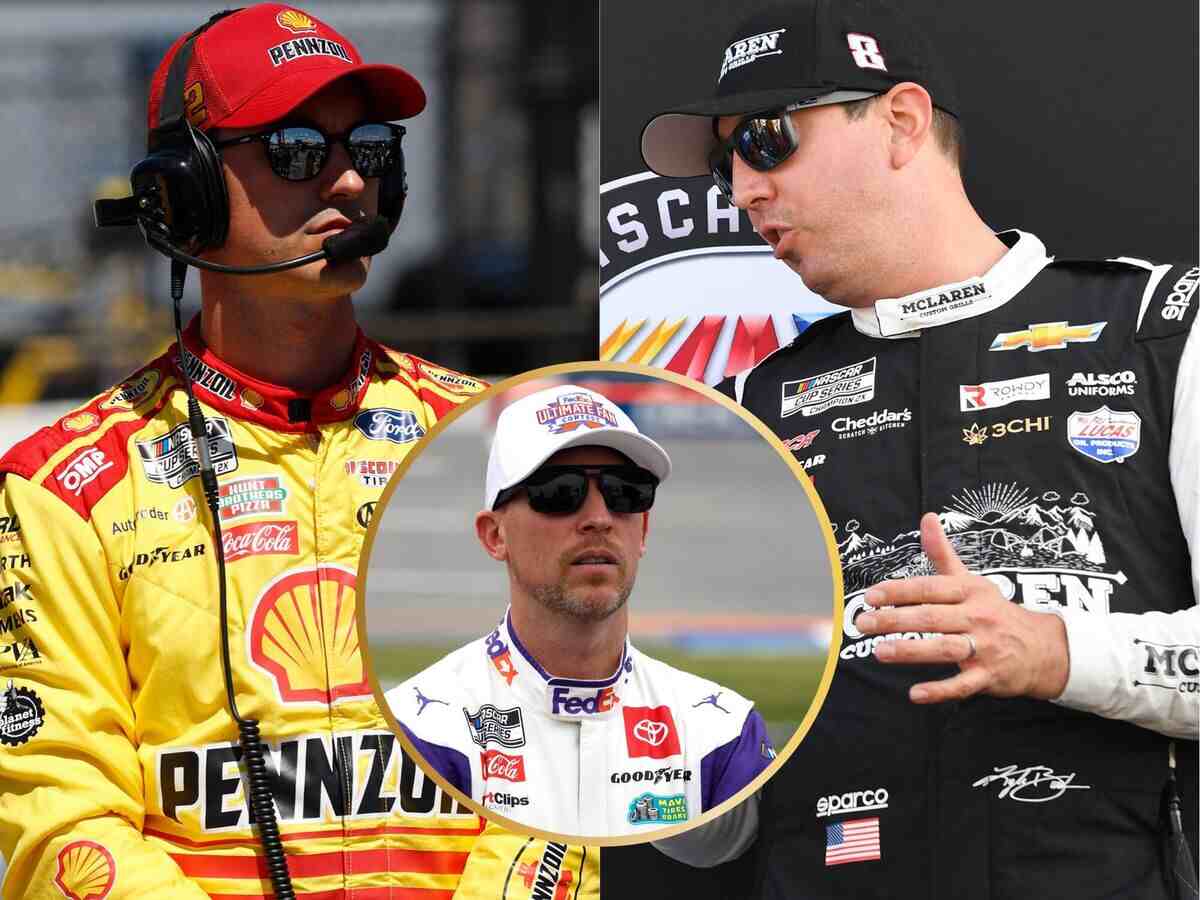 Denny Hamlin hilariously urges Joey Logano and Kyle Busch fan to get his “head checked”