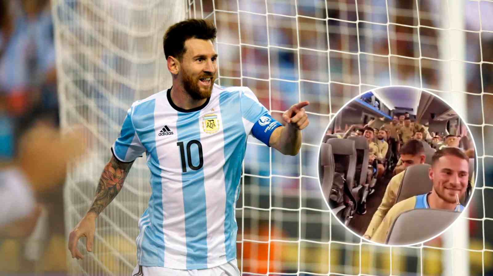 Argentine football players chant “winning another Copa with Leo Messi is all I hope for” on bus ahead of Copa America