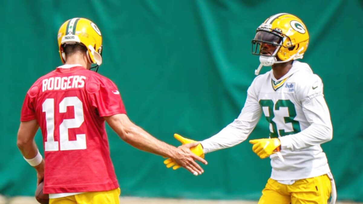 Marquez Valdes-Scantling and Aaron Rodgers