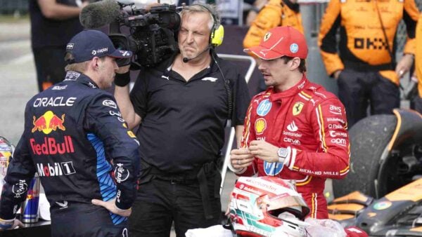 Max Verstappen and Charles Leclerc