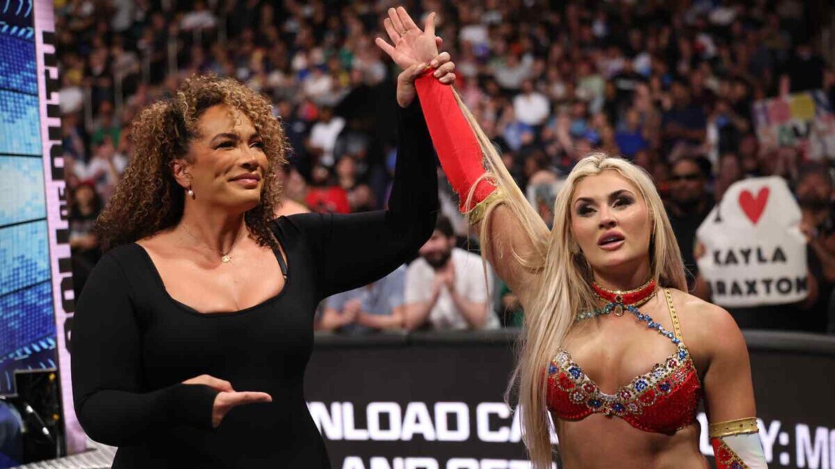 Nia Jax and Tiffany Stratton