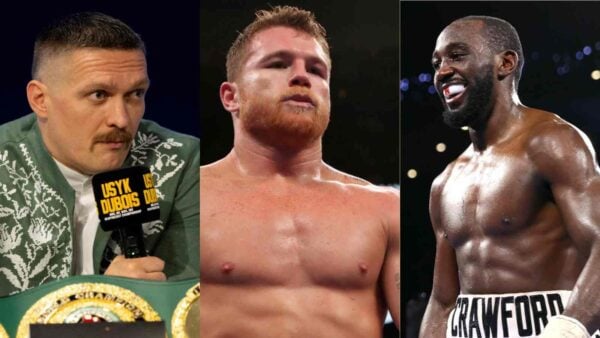 Oleksandr Usyk, Canelo Alvarez, and Terence Crawford