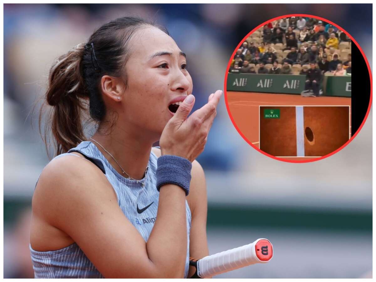 WATCH: “I showed you already,” Qinwen Zheng pays the price after a wrong call by the umpire as she gets broken early on