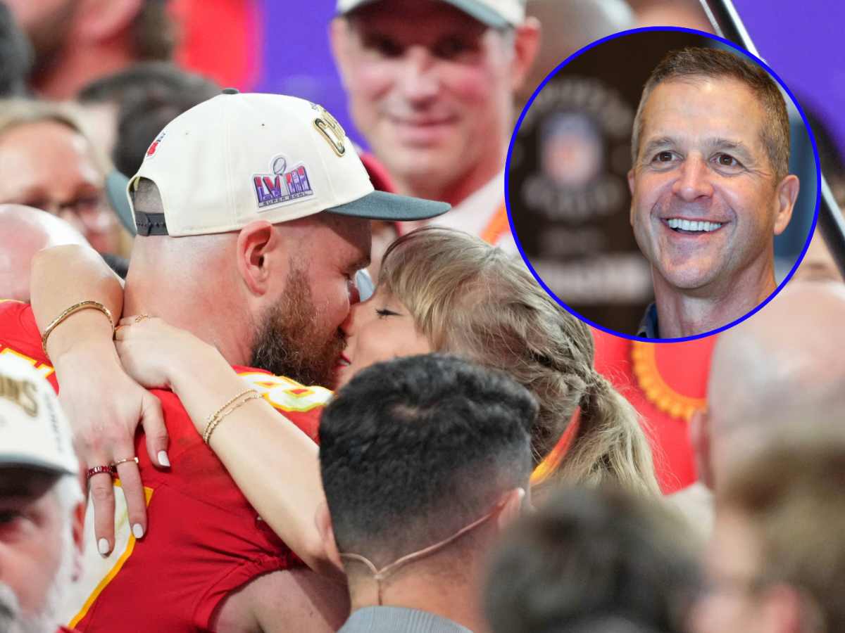 ‘Cheeky’ John Harbaugh hopes Travis Kelce retires early to start a family with Taylor Swift: “I hope they get married”