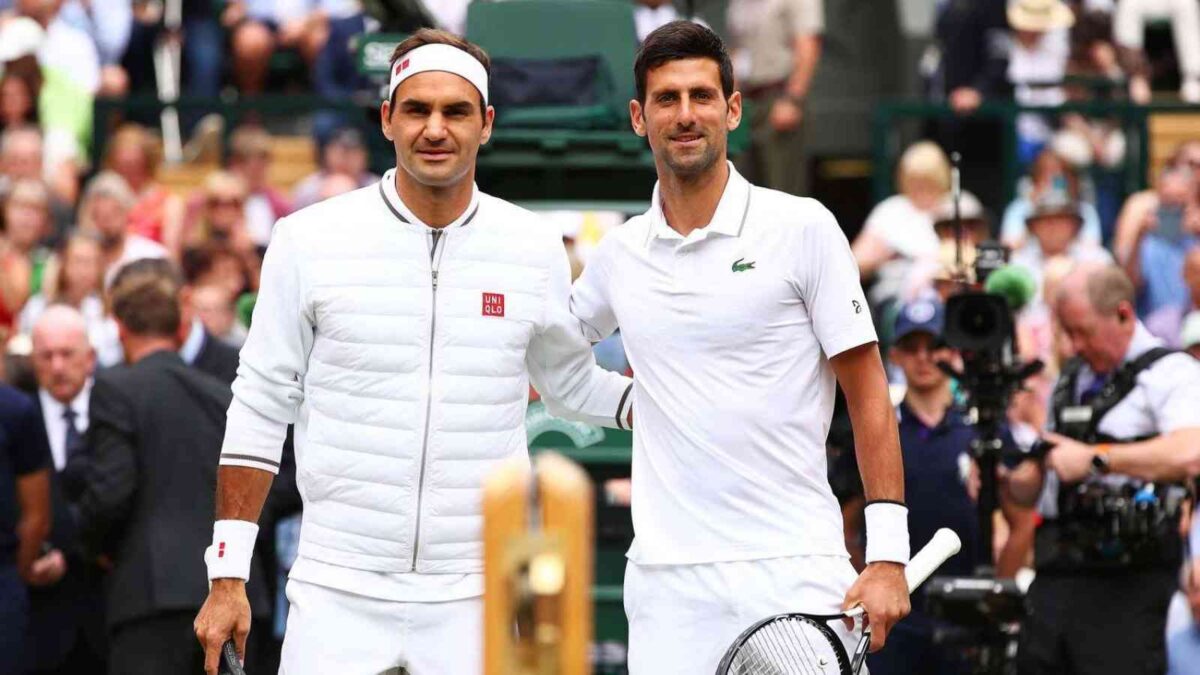 Roger Federer and Novak Djokovic