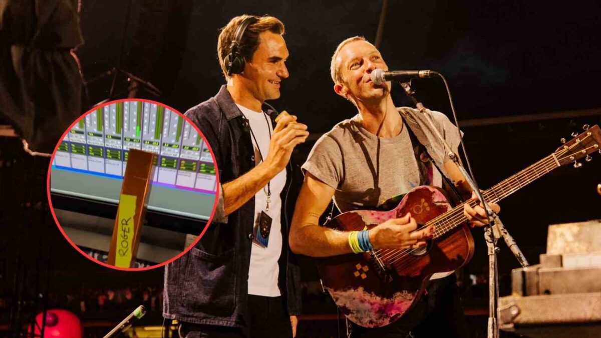 Roger Federer with Coldplay