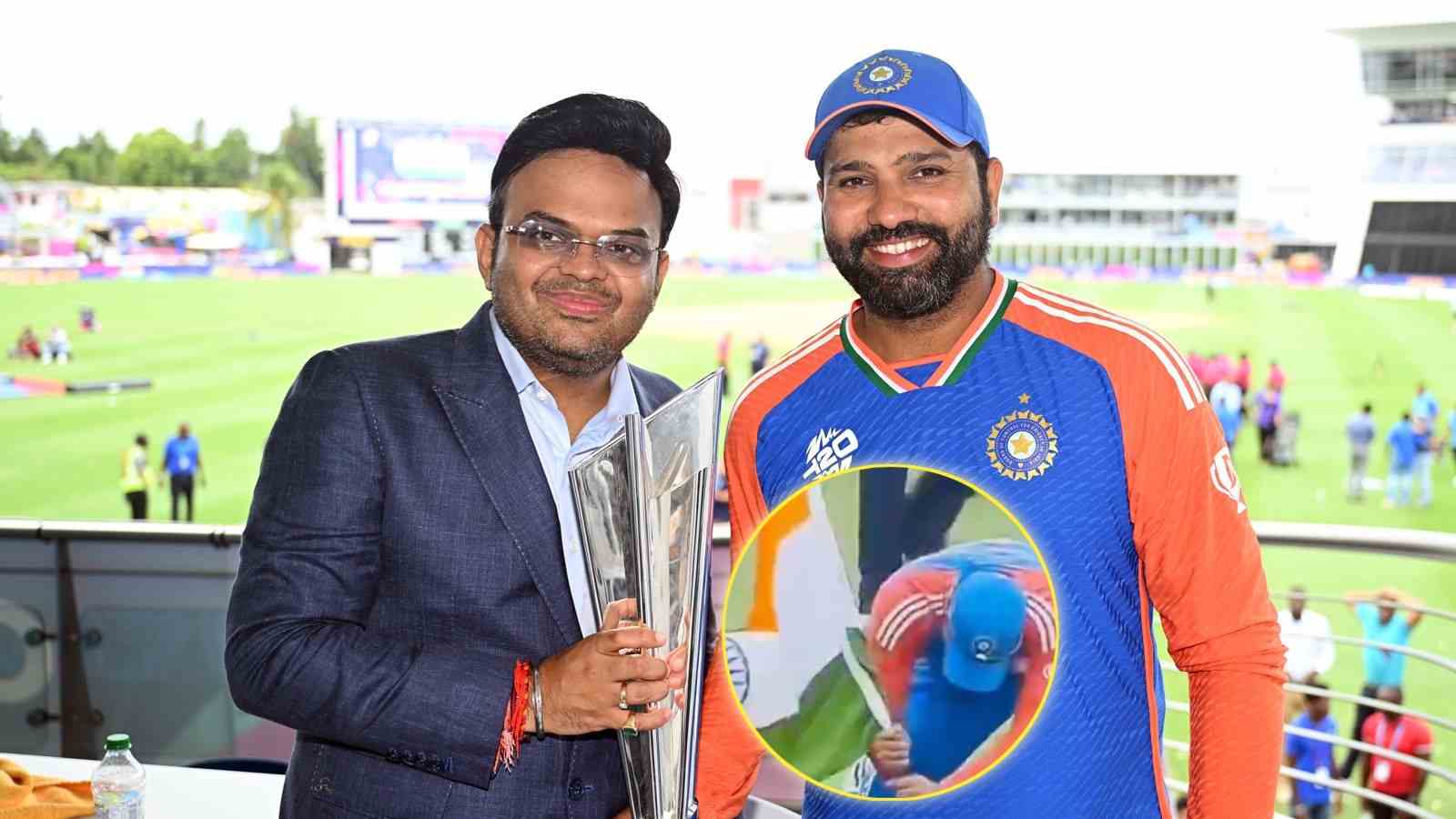 WATCH: Jay Shah’s prophecy comes true as Rohit Sharma plants the national flag on Barbados outfield