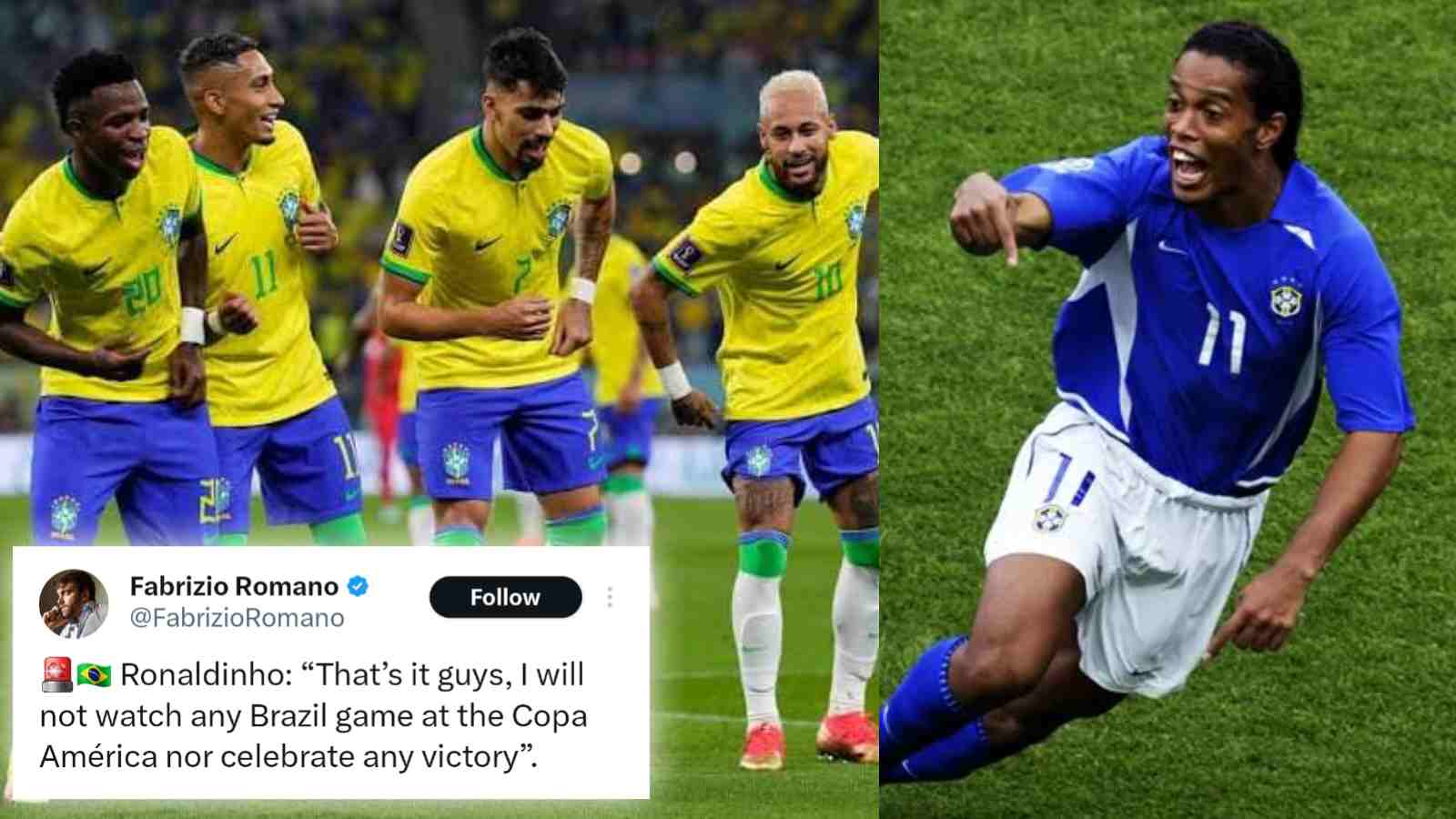 “I have had enough”, Ronaldinho blasts Brazilian national team ahead of Copa America 2024