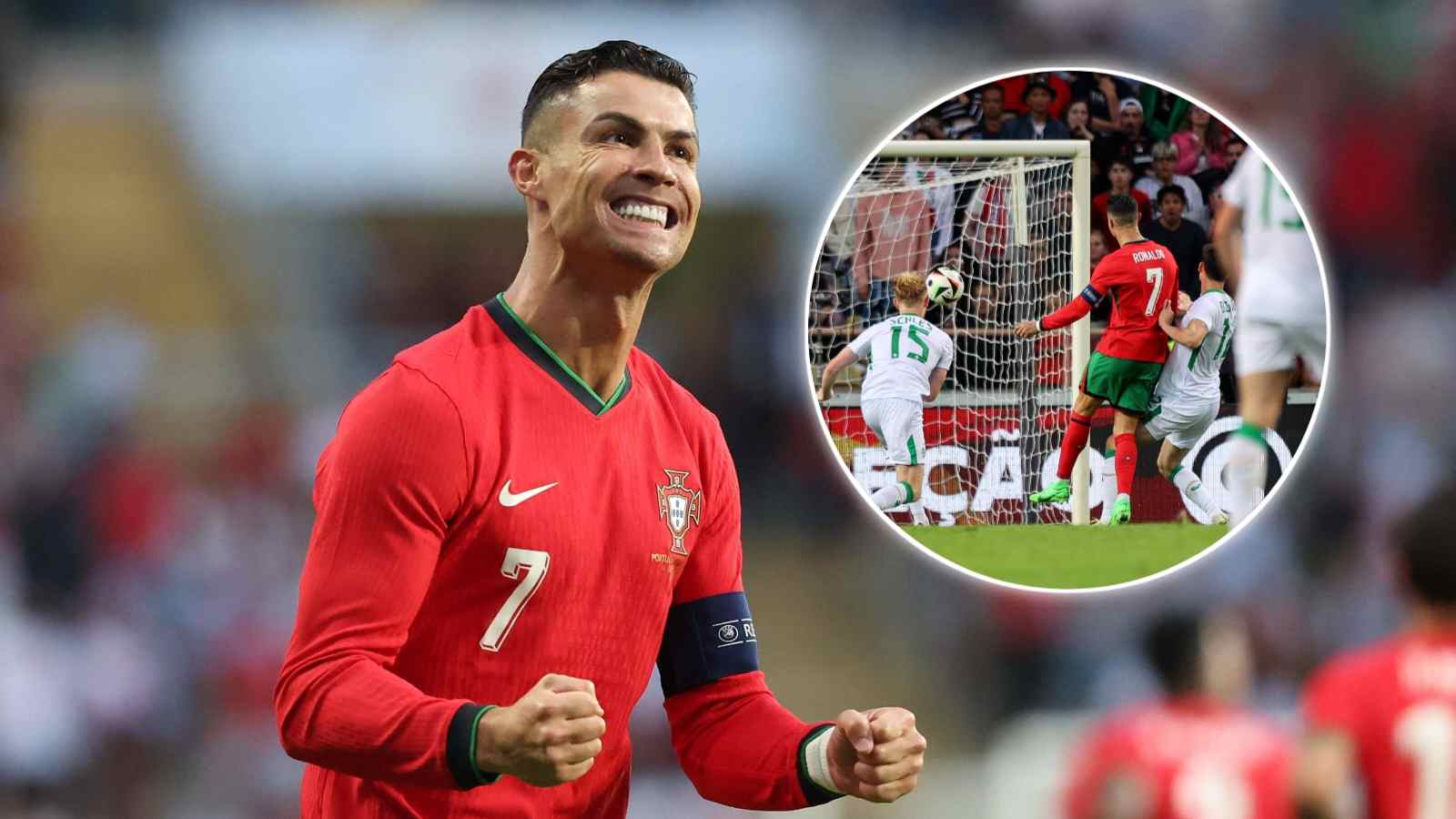 WATCH: ‘Gutsy’ Cristiano Ronaldo scores a banger from left foot against Ireland as he becomes the first player to bag 130 international goals