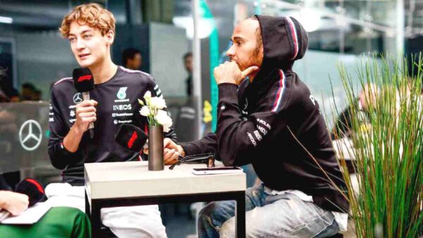 George Russell and Lewis Hamilton