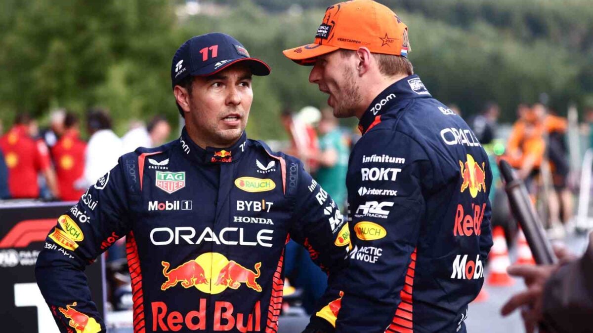 Sergio Pérez and Max Verstappen