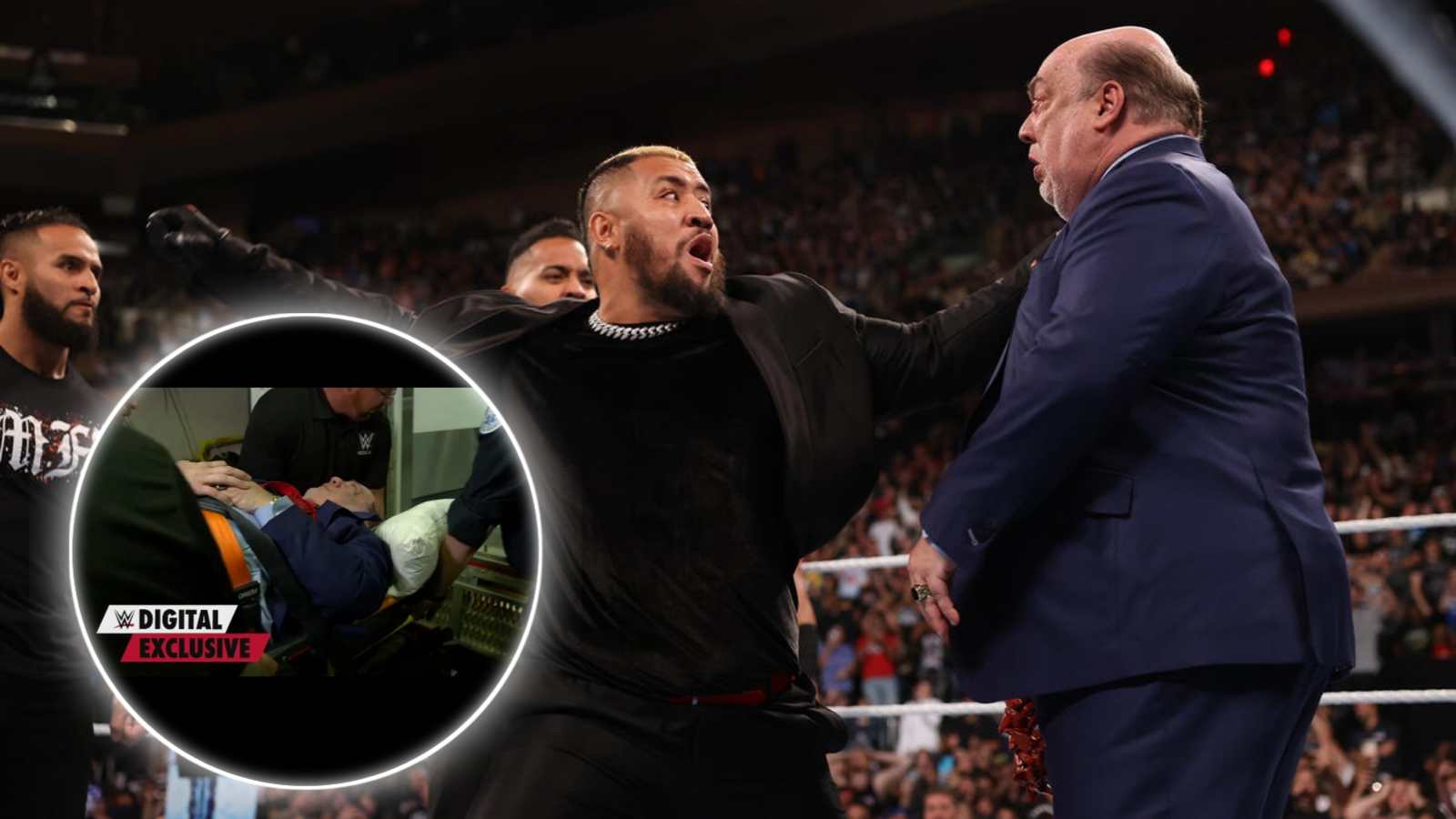 WATCH: Paul Heyman gets stretched away in an ambulance after suffering brutal beatdown from Solo Sikoa’s Bloodline 