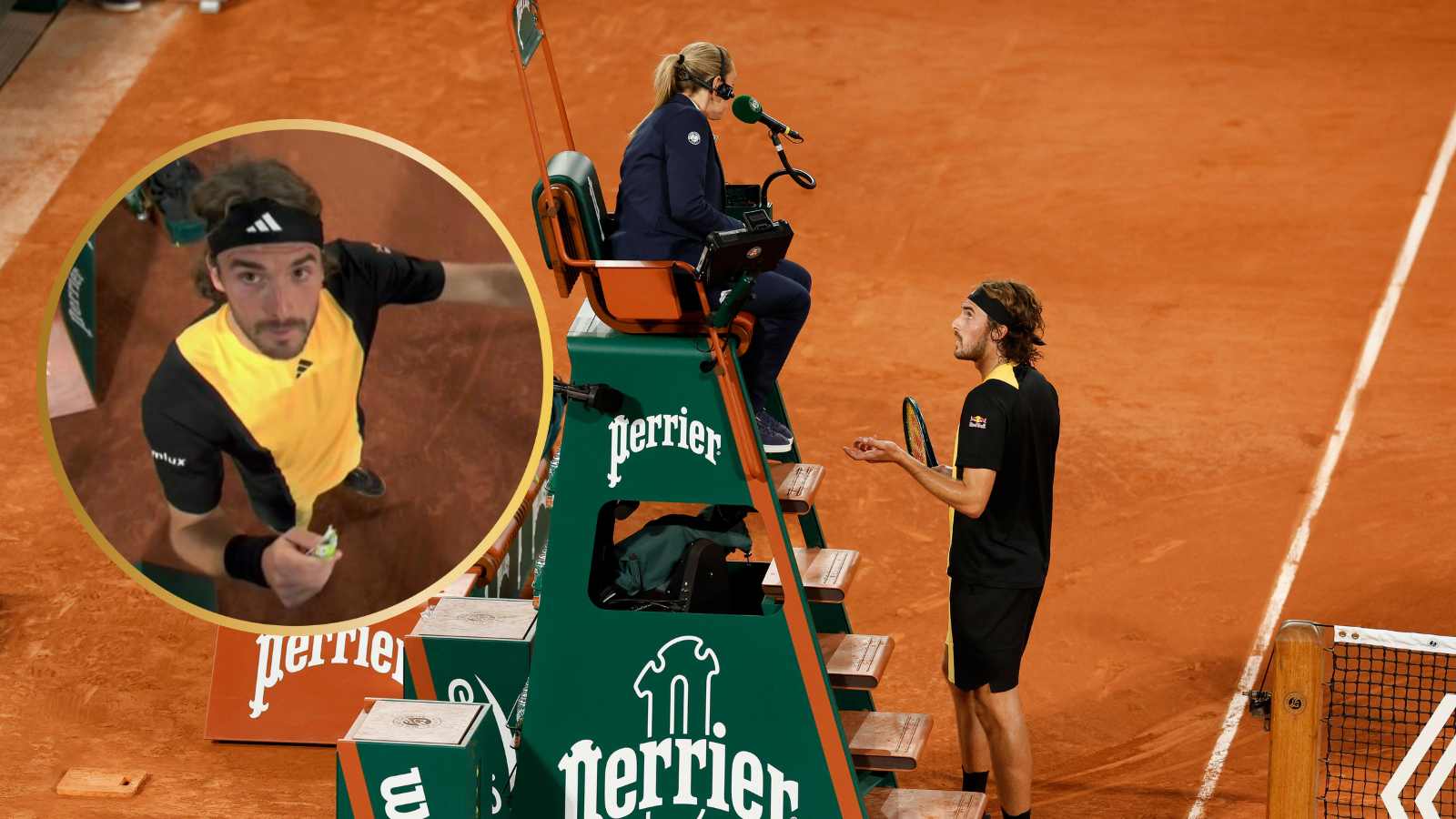 “He stole my ice cream mum” – Fans go berserk making memes on new umpire head cam pic as Stefanos Tsitsipas calls ‘hindrance’ on Carlos Alcaraz’s grunting