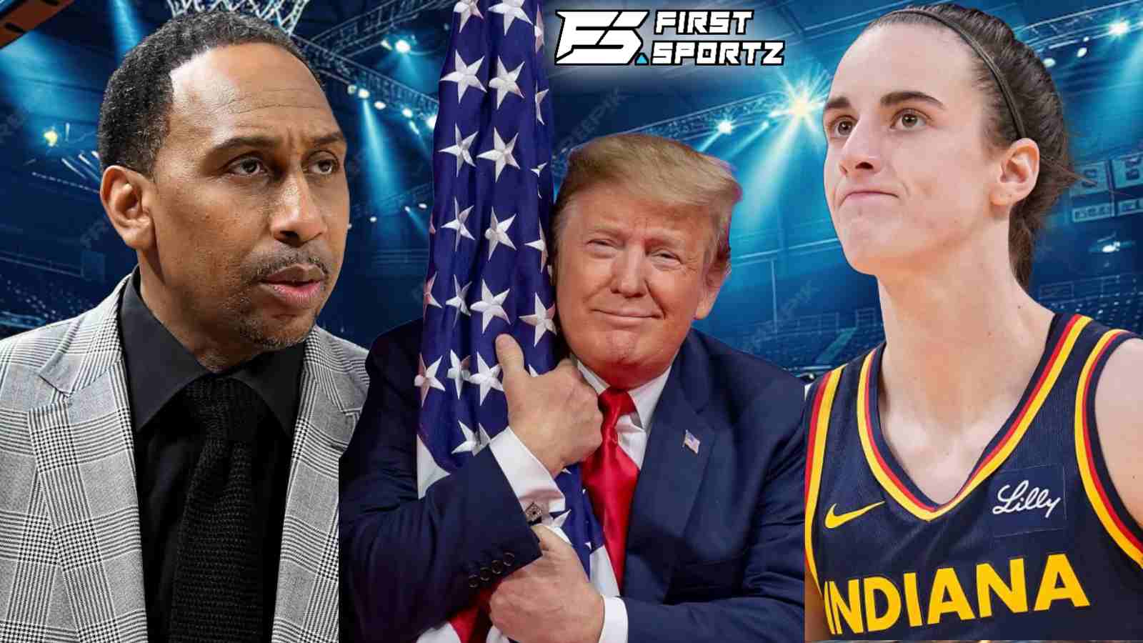 Stephen A. Smith cites Donald Trump’s political controversies discussing Caitlin Clark’s ‘race’ issue