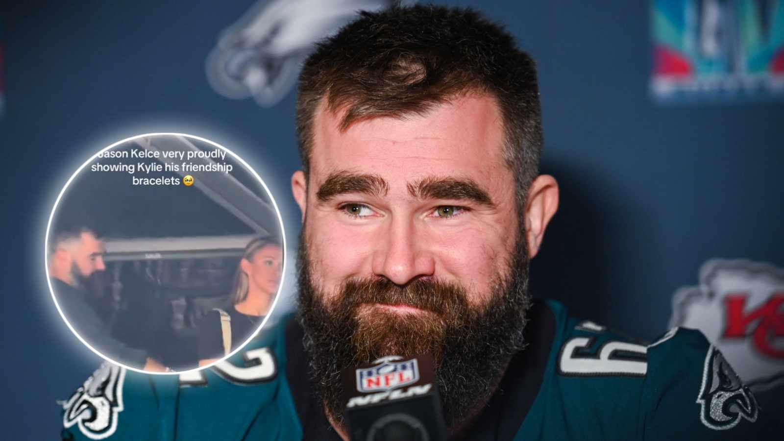 WATCH: Jason Kelce flaunts friendship bracelet collection to wife Kylie at Taylor Swift’s London show