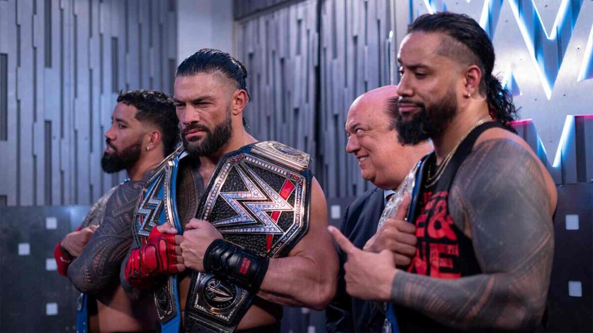 Jey Uso Jimmy Uso Roman Reigns Paul Heyman