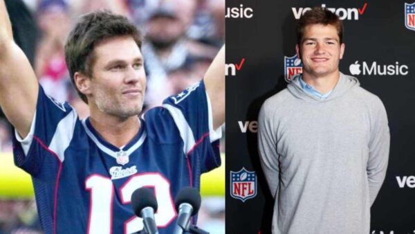 Tom Brady and Drake Maye