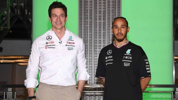 Toto Wolff and Lewis Hamilton