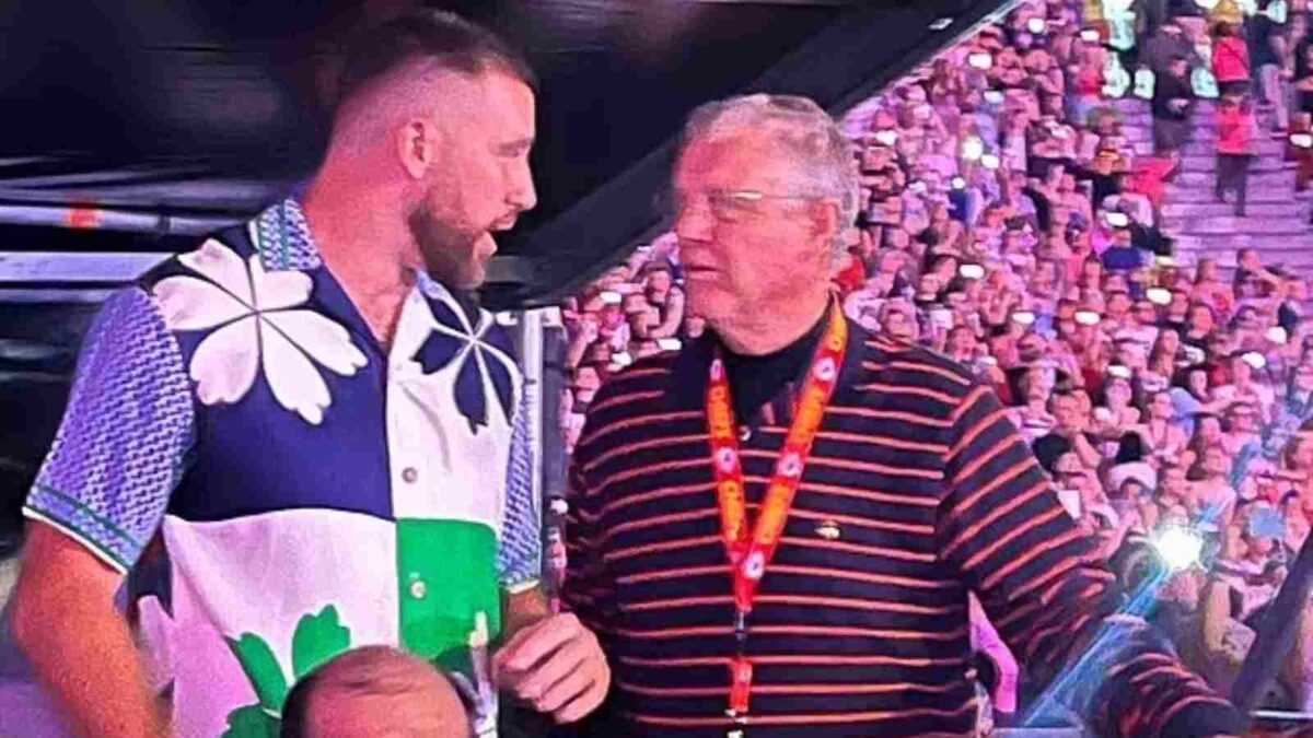 Travis Kelce with Taylor Swift's dad at Eras Tour