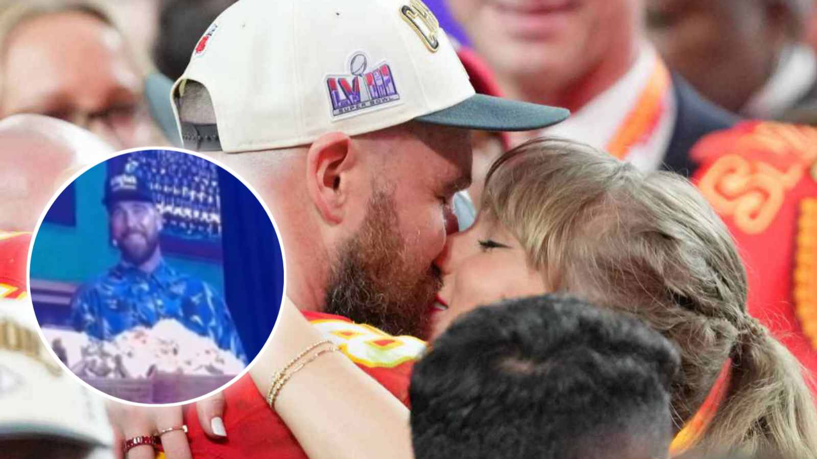 ‘Blushing’ Travis Kelce’s reaction at Charity Event when quizzed about making an ‘honest woman out’ of girlfriend Taylor Swift goes viral