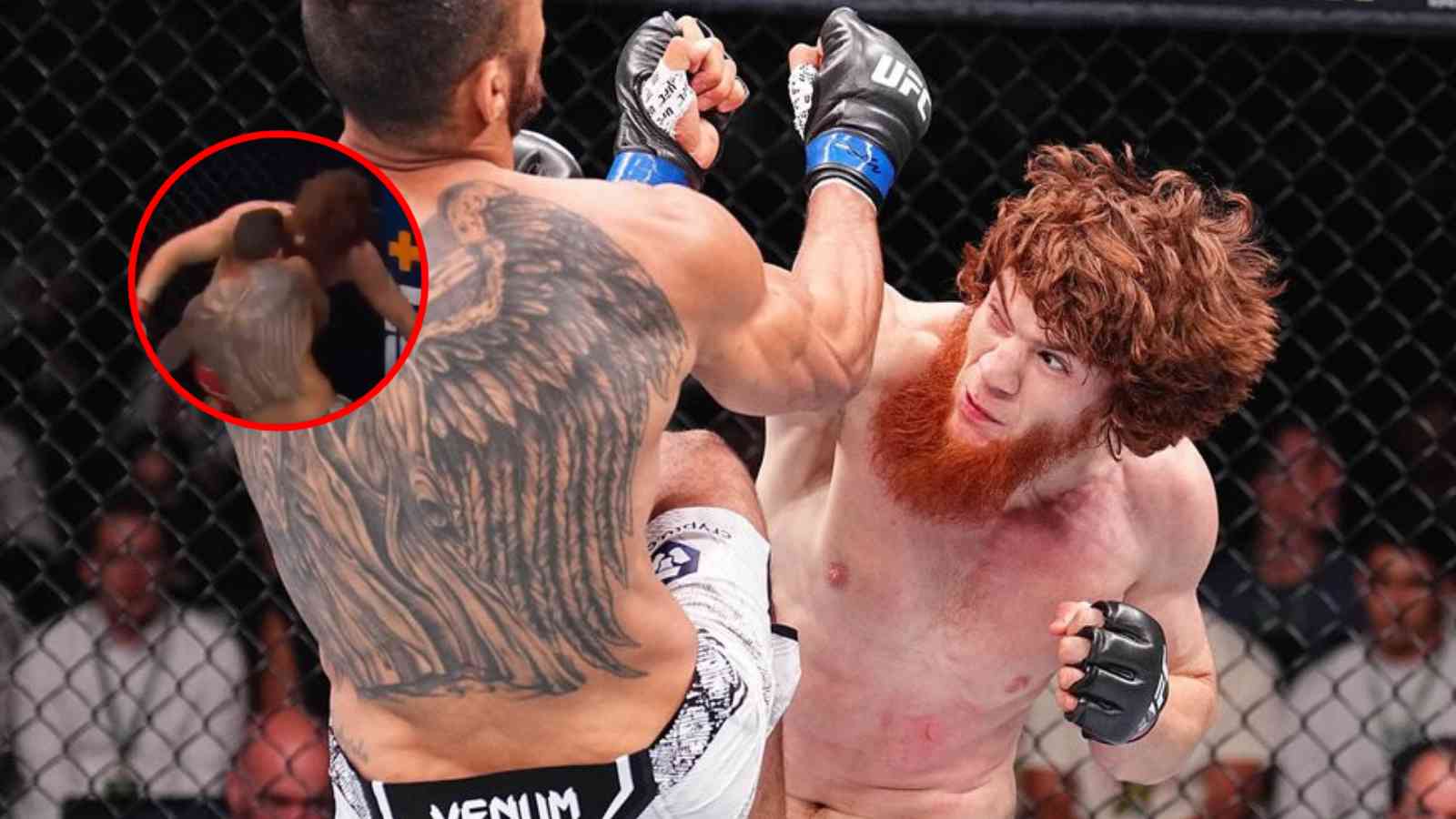 “If you want to win just cheat” – UFC world SHOCKED as ‘one-eyed pirate’ Sharaputdin Magomedov does blatant fence grab before KO