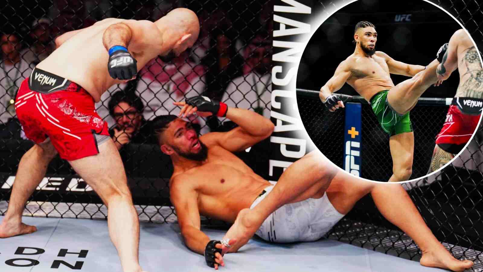 “Looney tunes a** knockout” – Controversial new gloves sees first brutal KO as Volkan Oezdemir obliterates Johnny Walker; fans react