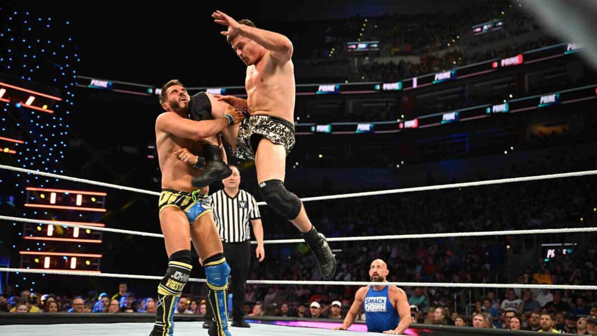 Johnny Gargano and Grayson Waller on SmackDown