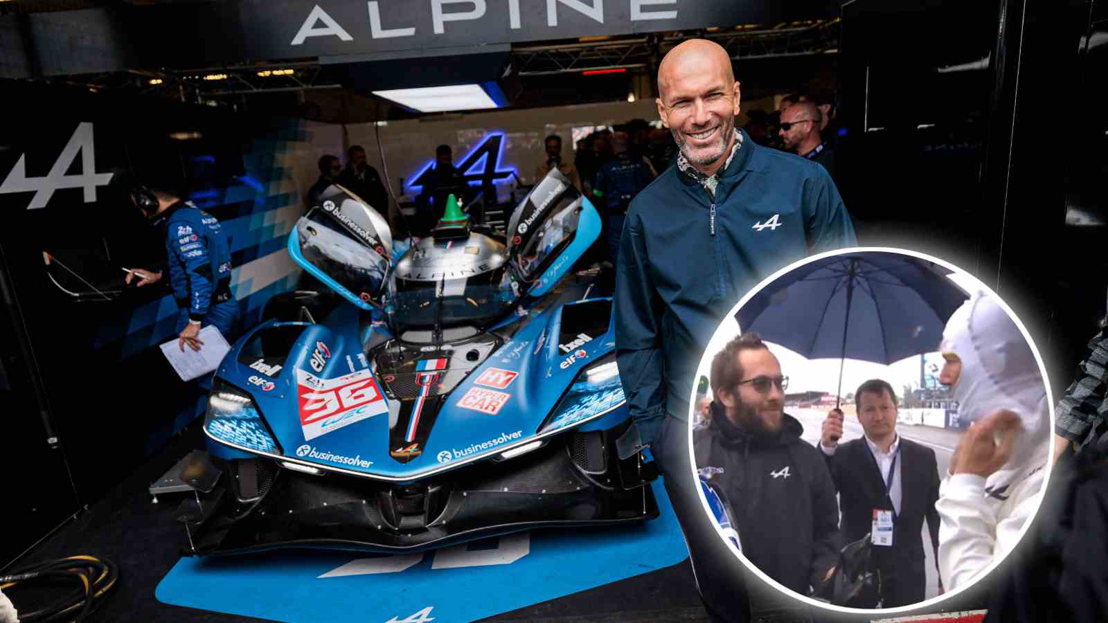 WATCH: Football legend Zinedine Zidane takes Alpine’s A424 for a spin in an ICONIC moment at the 2024 Le Mans event