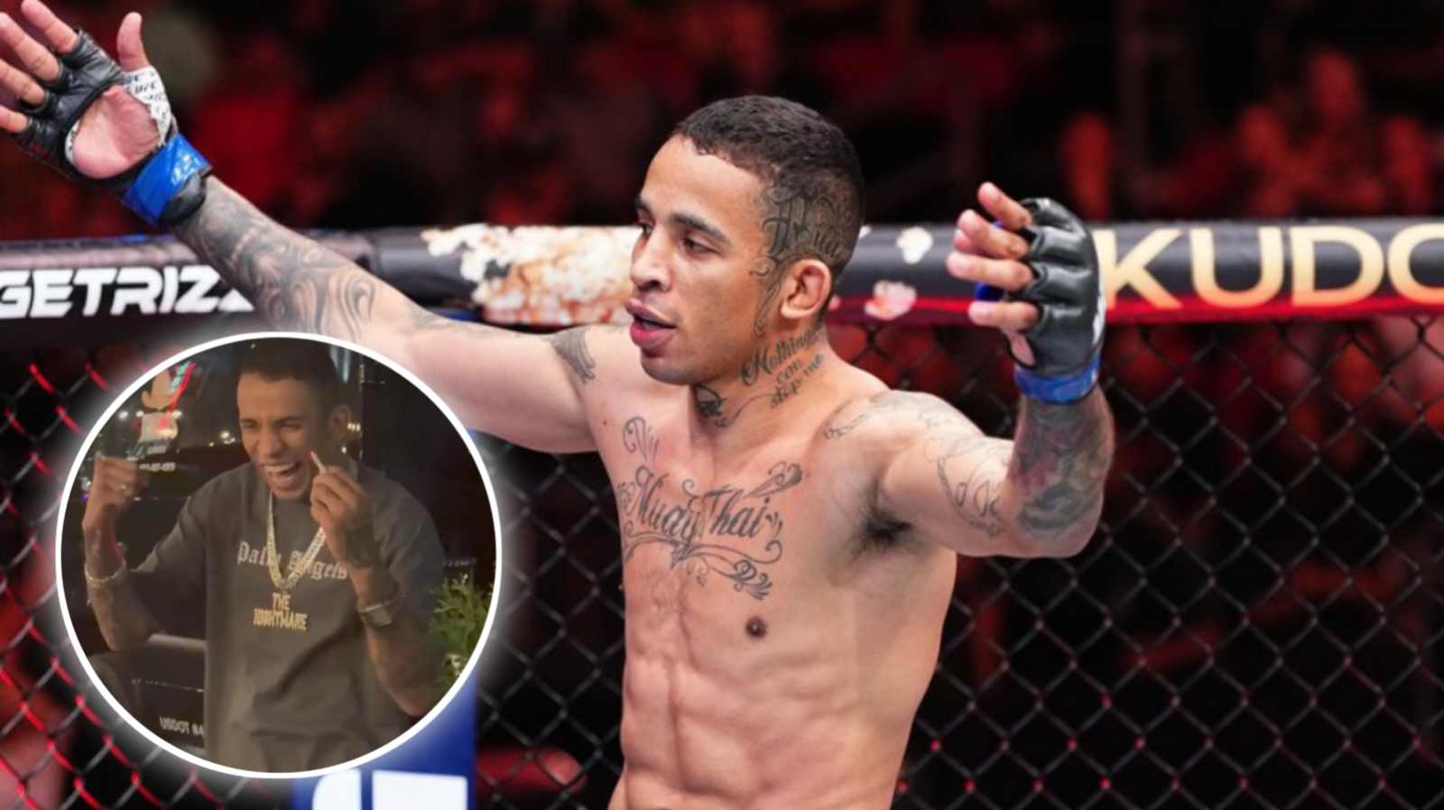 UFC Brazilian fighter taking cigarette break after fight gets surprised with $50K bonus 