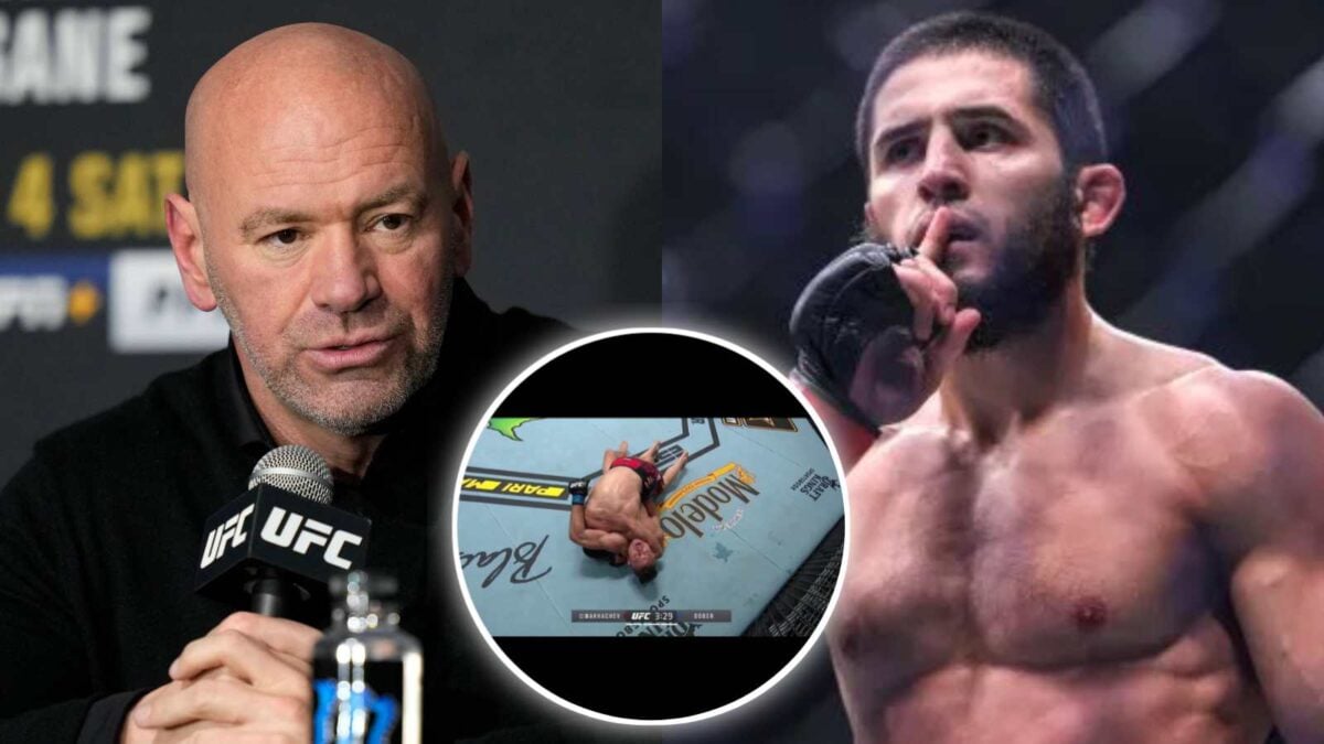 Dana White talks about Islam Makhachev's squeezing submission 