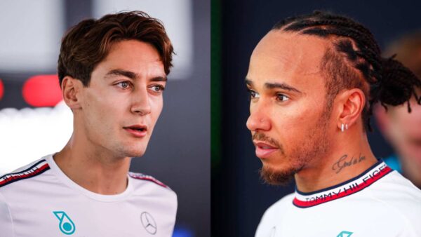 George Russell and Lewis Hamilton