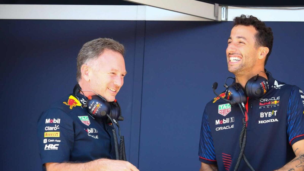 Christian Horner and Daniel Ricciardo (via IMAGO)