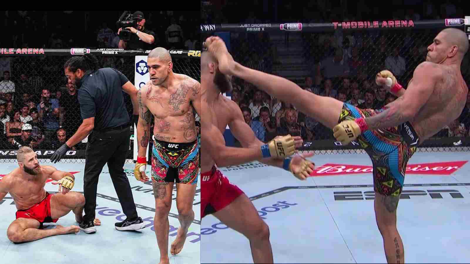 “Absolute f**king animal” – Alex Pereira leaves Conor McGregor, Charles Oliveira, and fans speechless with INSANE head kick KO at UFC 303