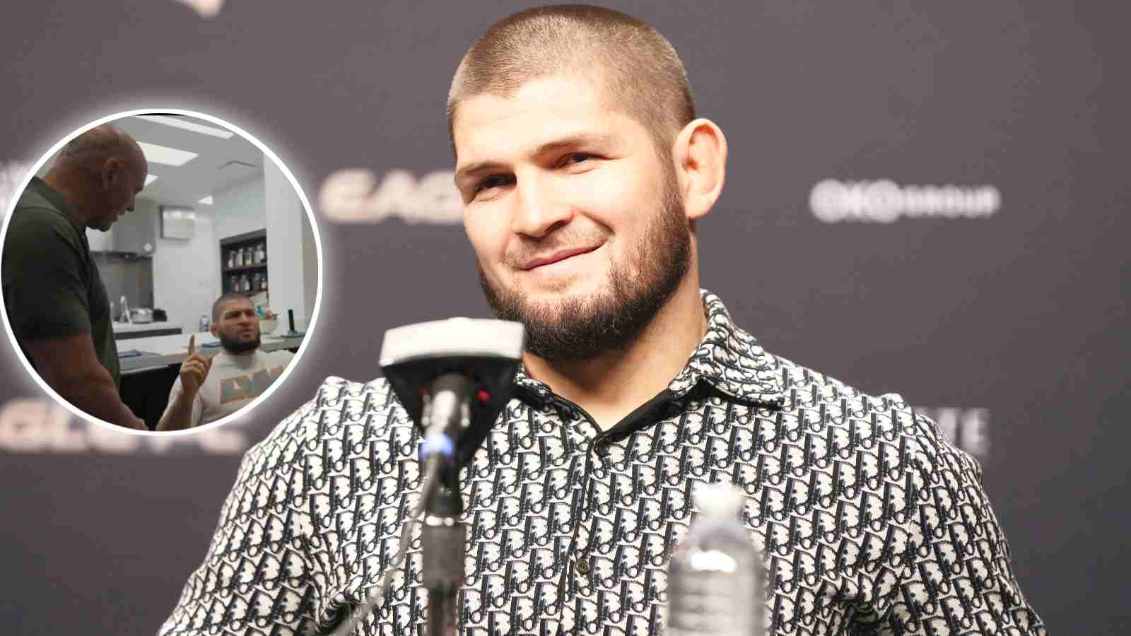 WATCH: “If you nervous, don’t talk!” Khabib Nurmagomedov hilariously takes over manager and asks Dana White to book Kamaru Usman vs Shavkat Rakhmonov