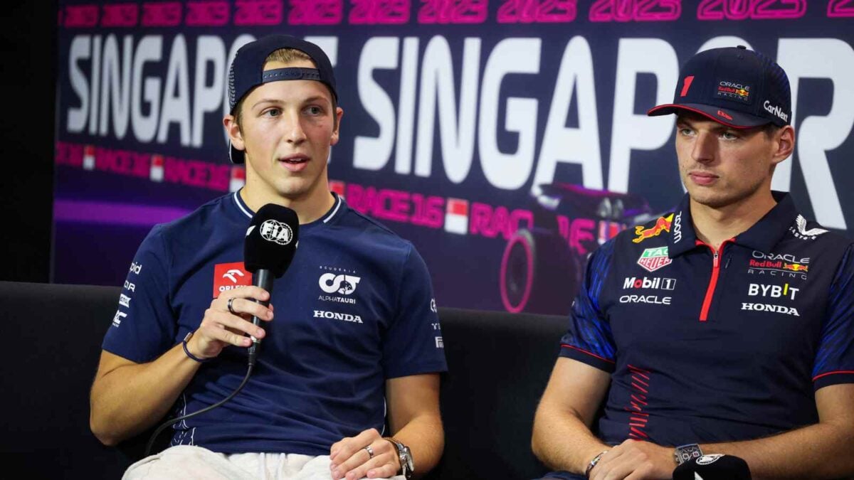 Liam Lawson and Max Verstappen (via IMAGO)